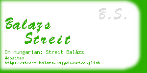 balazs streit business card